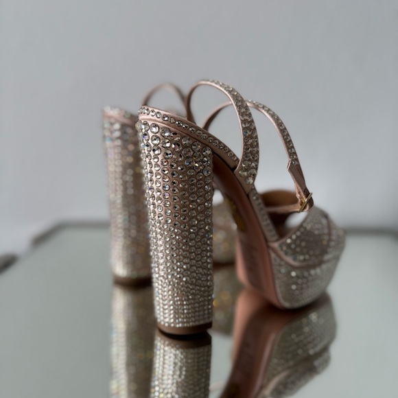 New AQUAZZURA Sinner Crystal Plateau 140 38 $2,495 - Picture 15 of 17
